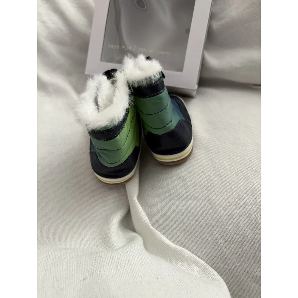 NEW ROBEEZ First Kicks Boys 6-9 Months Aspen Navy Booties ROBEEZ BABY SHOES - Picture 5 of 11